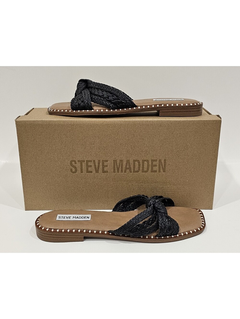 Steve Madden Wilmah Knotted Slide Sandals Size 8 - Picture 2 of 11